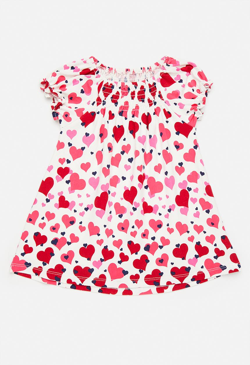 Pop Candy - Casual dress - white/heart multi/pink/red