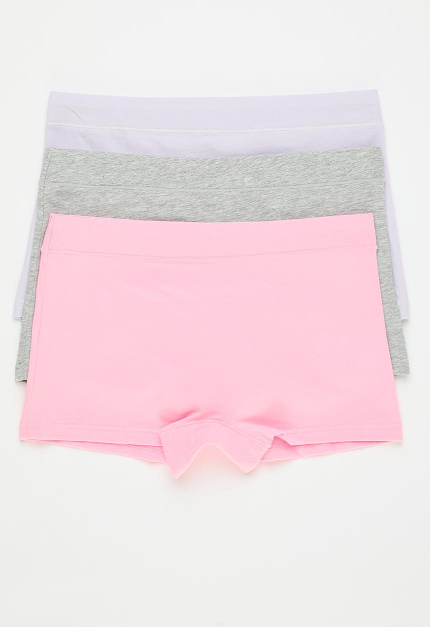 Pop Candy - 3 Pack boyshorts - lilac/grey/pink