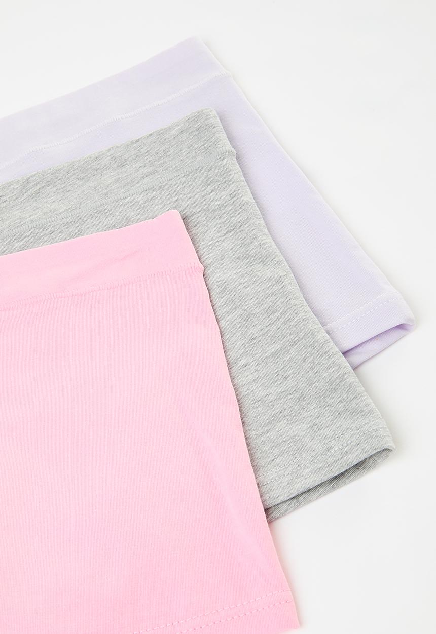 Pop Candy - 3 Pack boyshorts - lilac/grey/pink