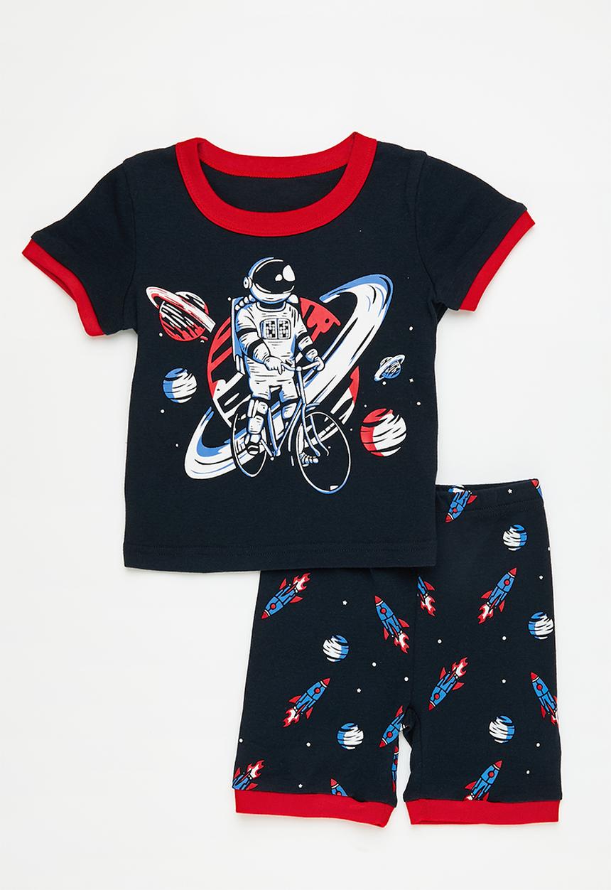 Pop Candy - Tee & shirts pj set - black/red/astronaut
