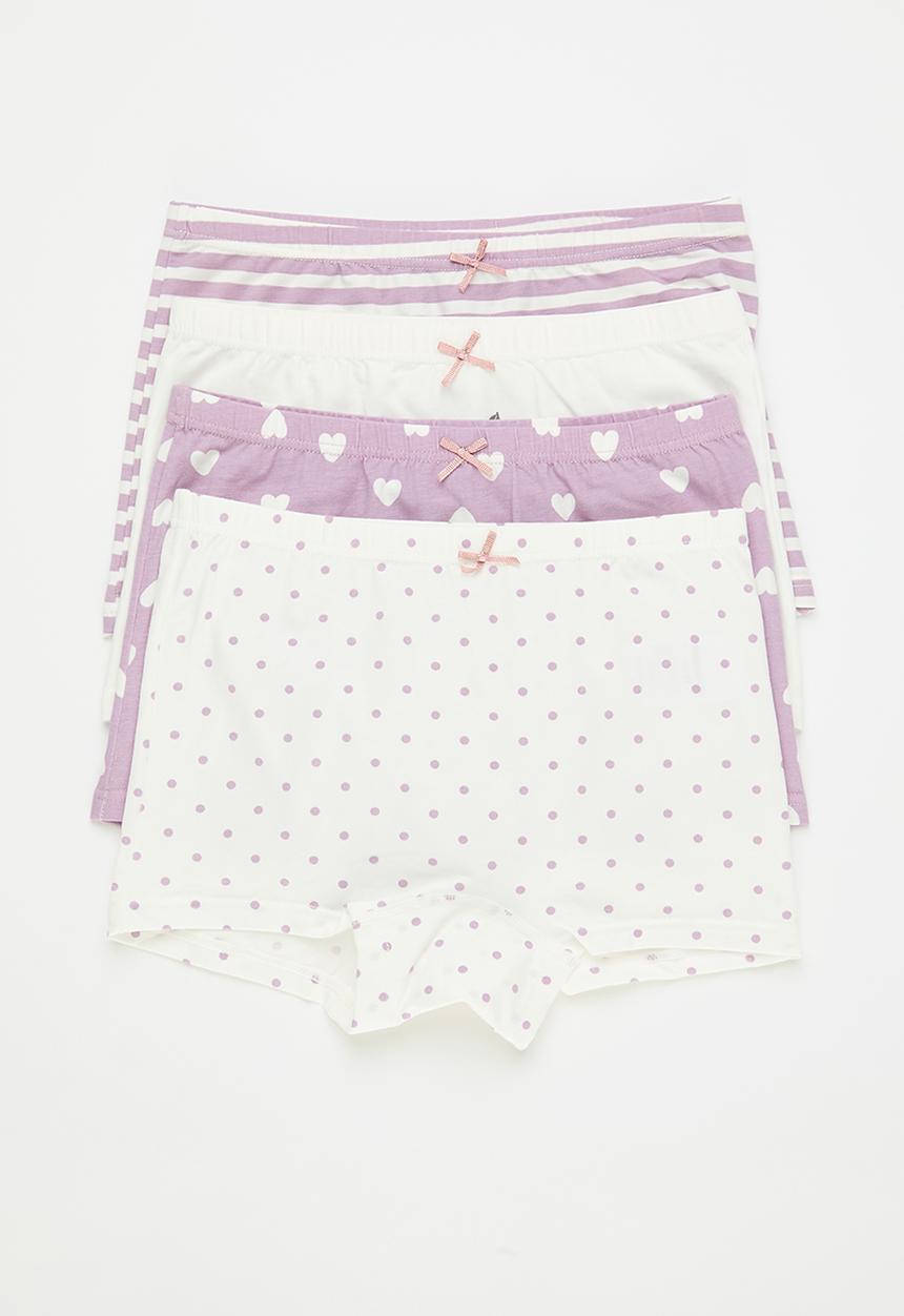 Pop Candy - 4 Pack briefs - lilac/white
