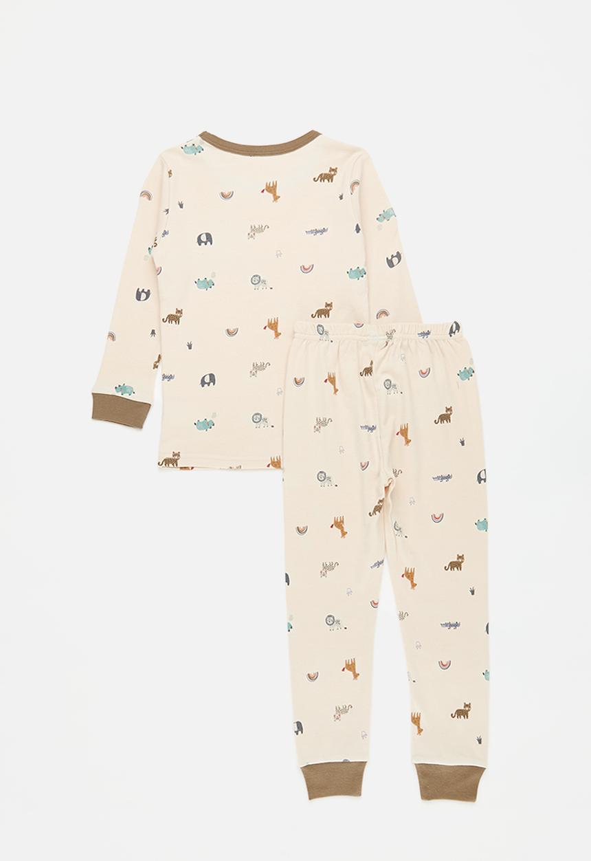 Pop Candy - Wild animal all-over-print pyjama set - neutral/brown