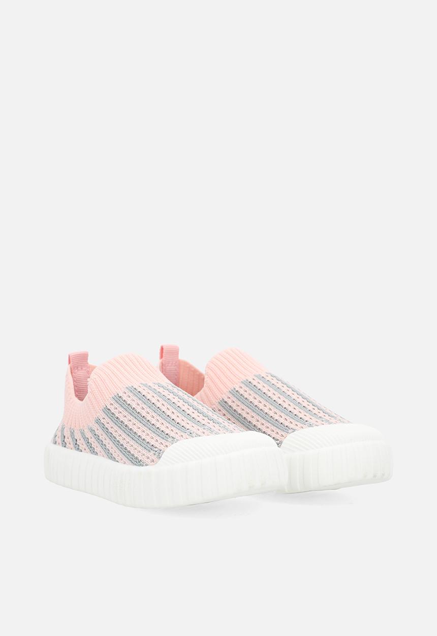 Pop Candy - Knit slip-on sneakers - pink/grey