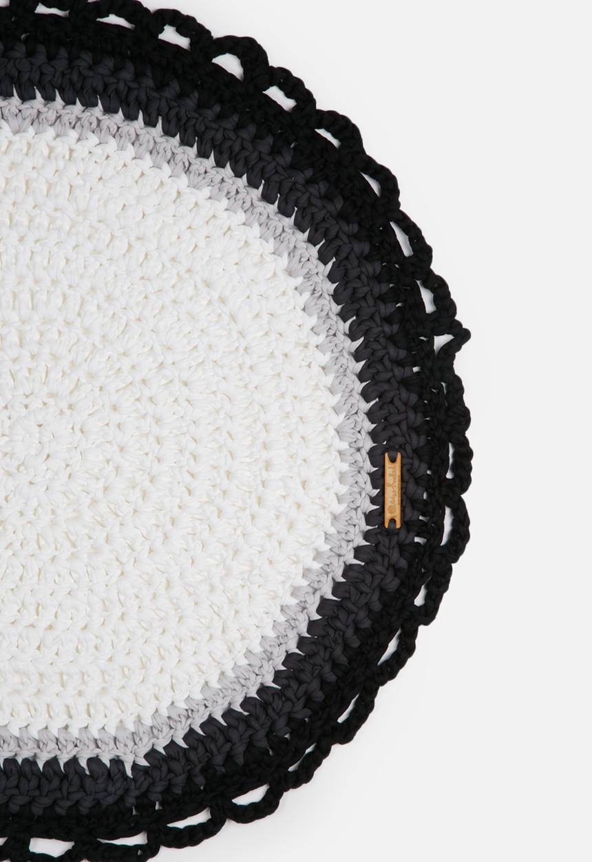 Sew Hooked - Monochrome round mat