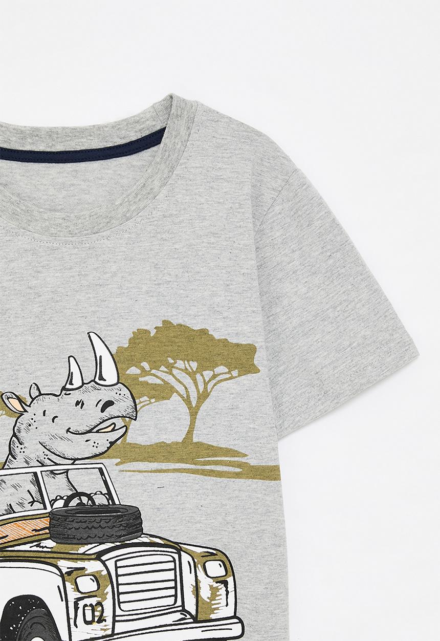 Pop Candy - Safari theme graphic tee - grey