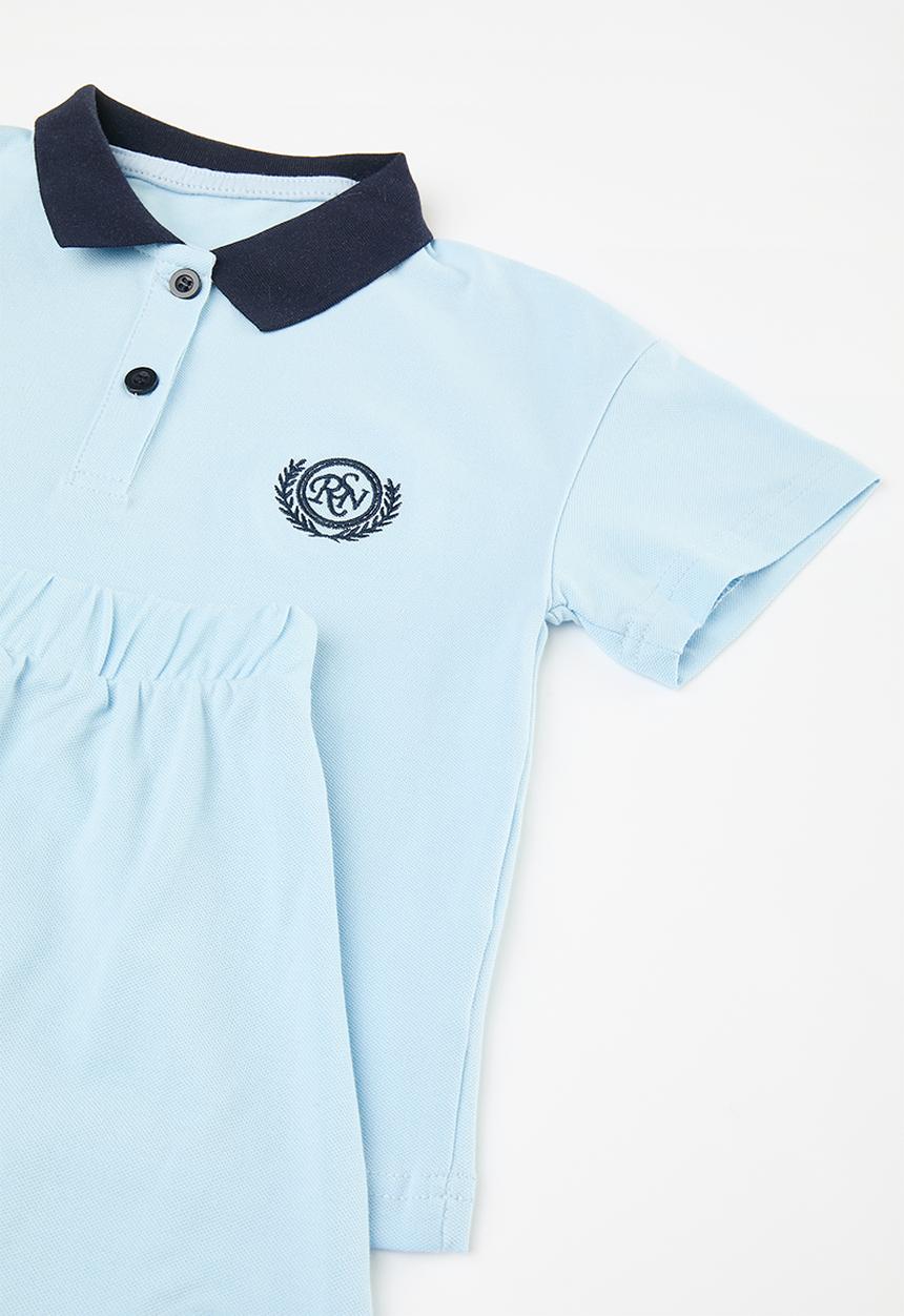 Pop Candy - Golfer & flared skirt set - blue