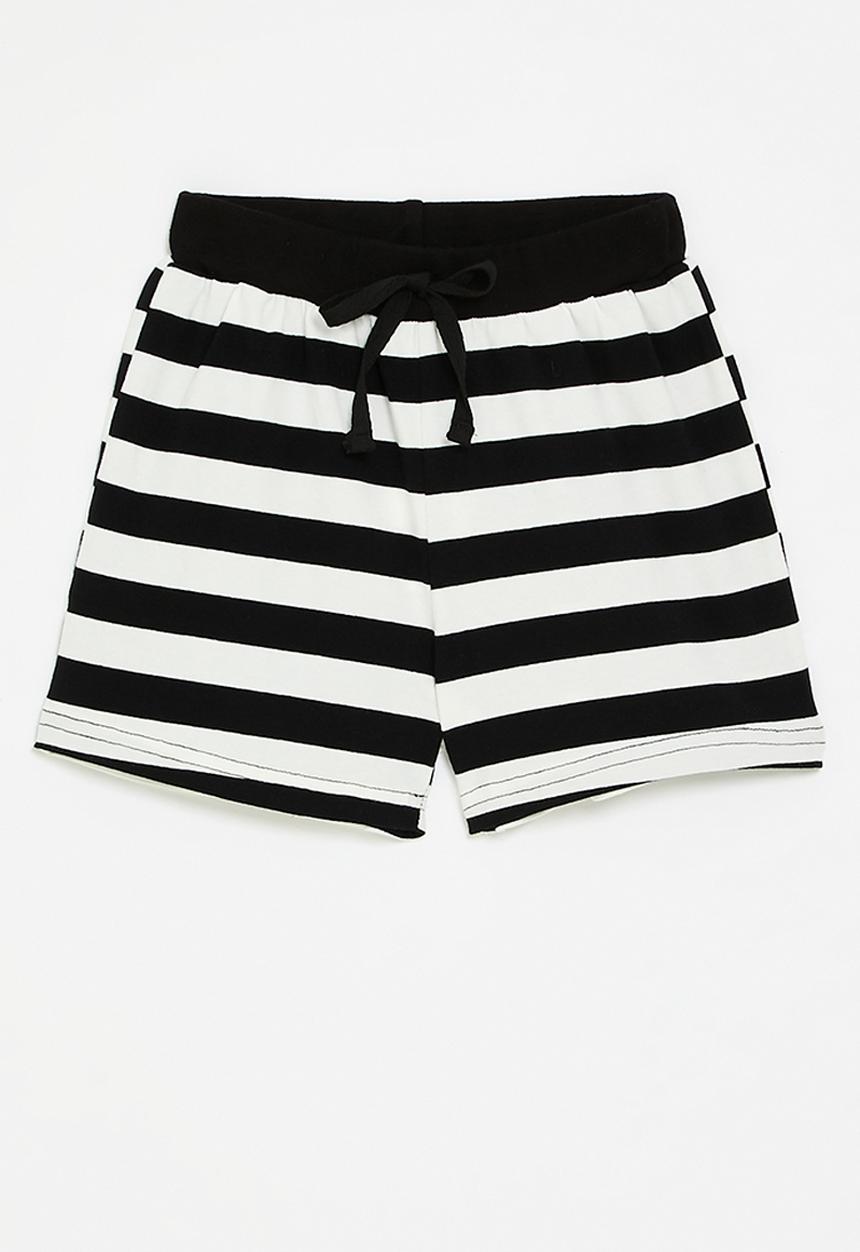 Pop Candy - Stripe short - black/white