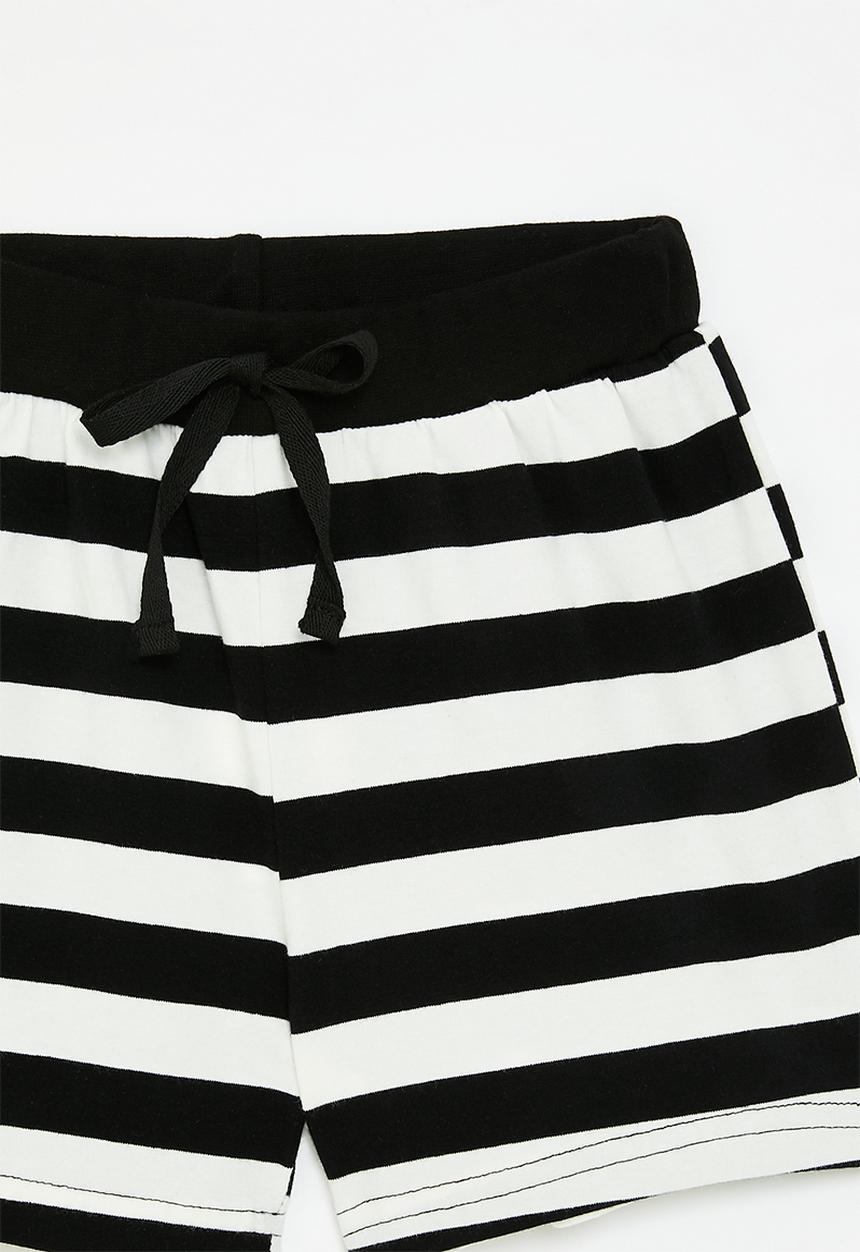 Pop Candy - Stripe short - black/white