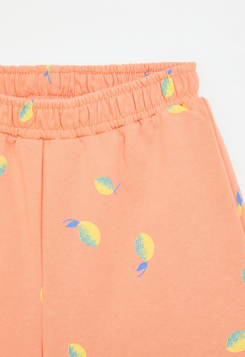 Pop Candy - Lemon all-over-print shorts - orange