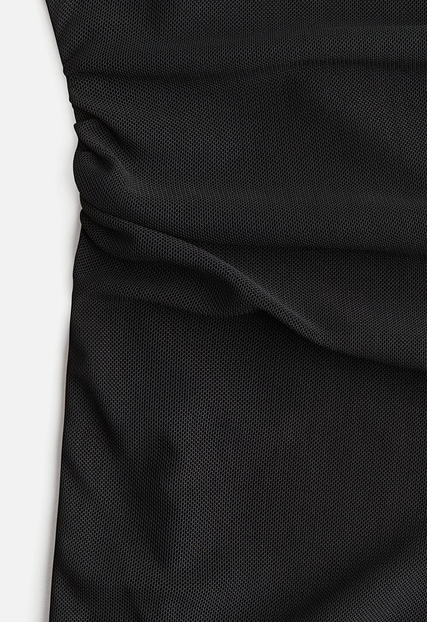 H&M - Draped mesh dress - black