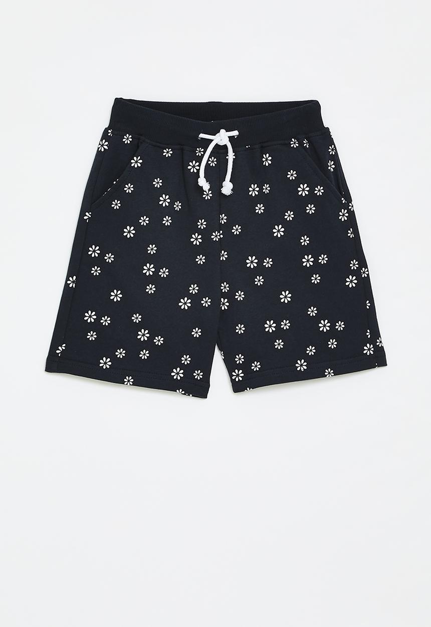 Pop Candy - Floral all-over print shorts - dark navy