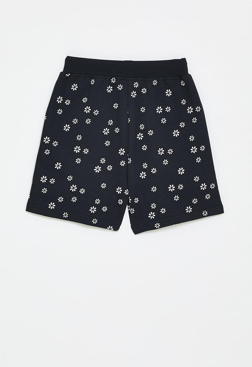 Pop Candy - Floral all-over print shorts - dark navy