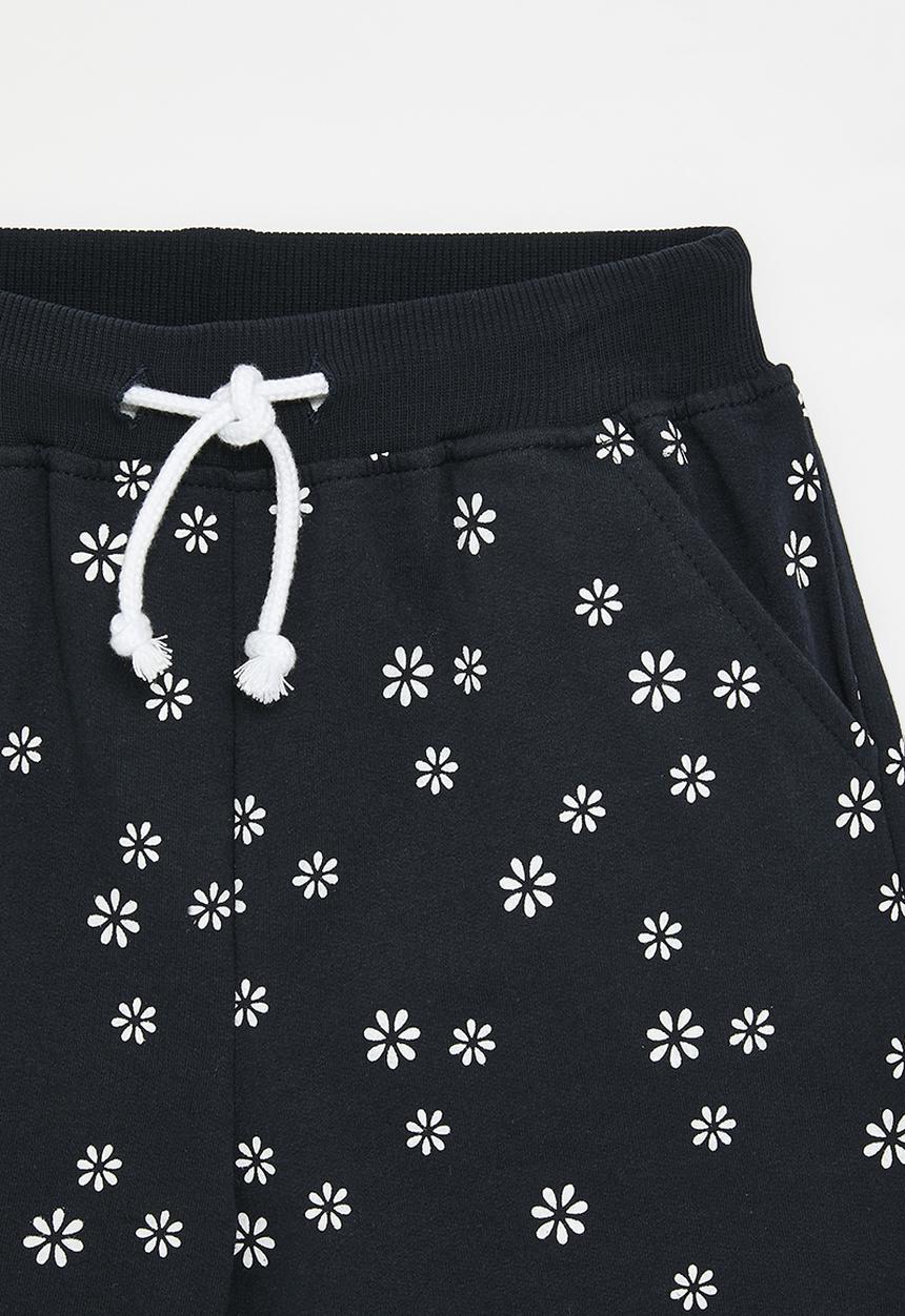 Pop Candy - Floral all-over print shorts - dark navy