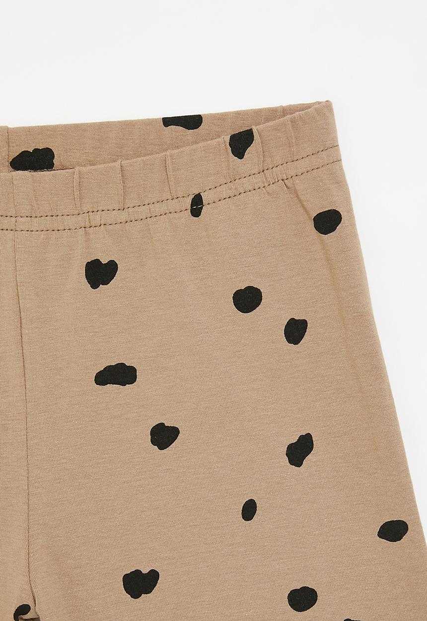 Pop Candy - Abstract spot printed shorts - brown/black