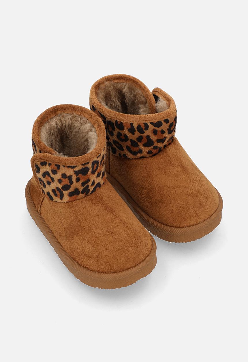 Pop Candy - Slipper boots - tan/leopard print