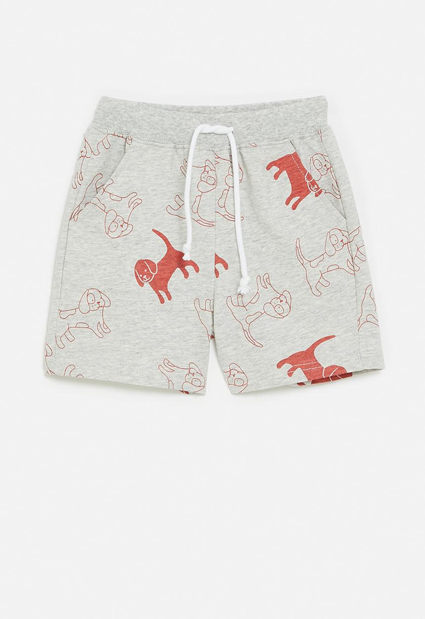 Pop Candy - Dog all-over print shorts - grey