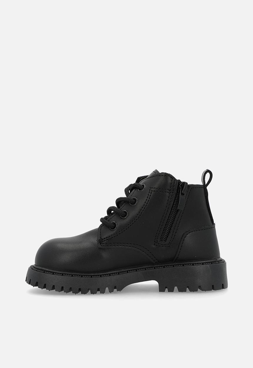 Pop Candy - PU lace-up boots - black