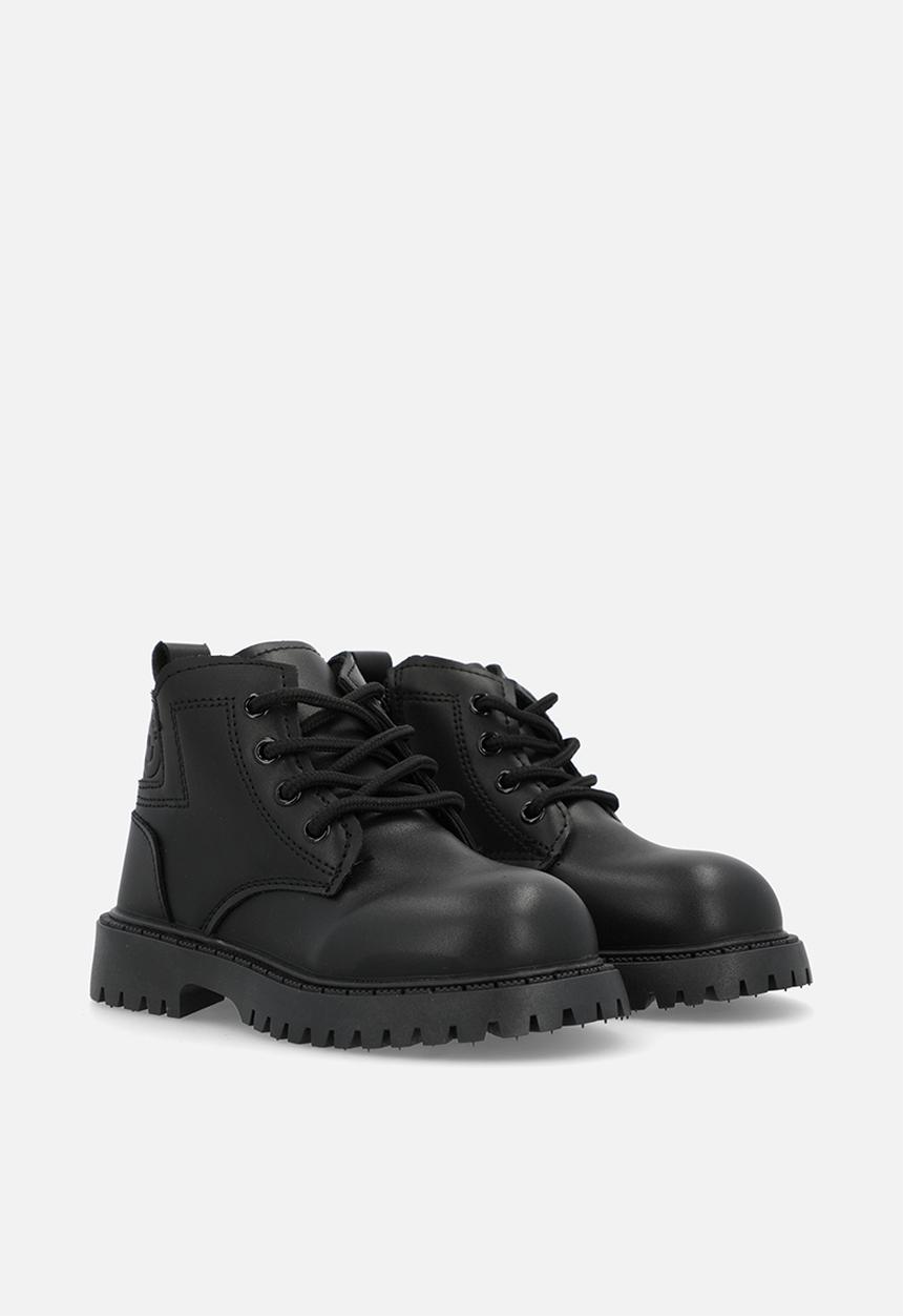 Pop Candy - PU lace-up boots - black