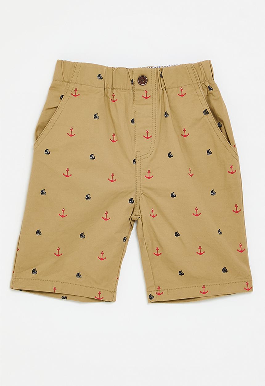 Pop Candy - Printed chino shorts - brown