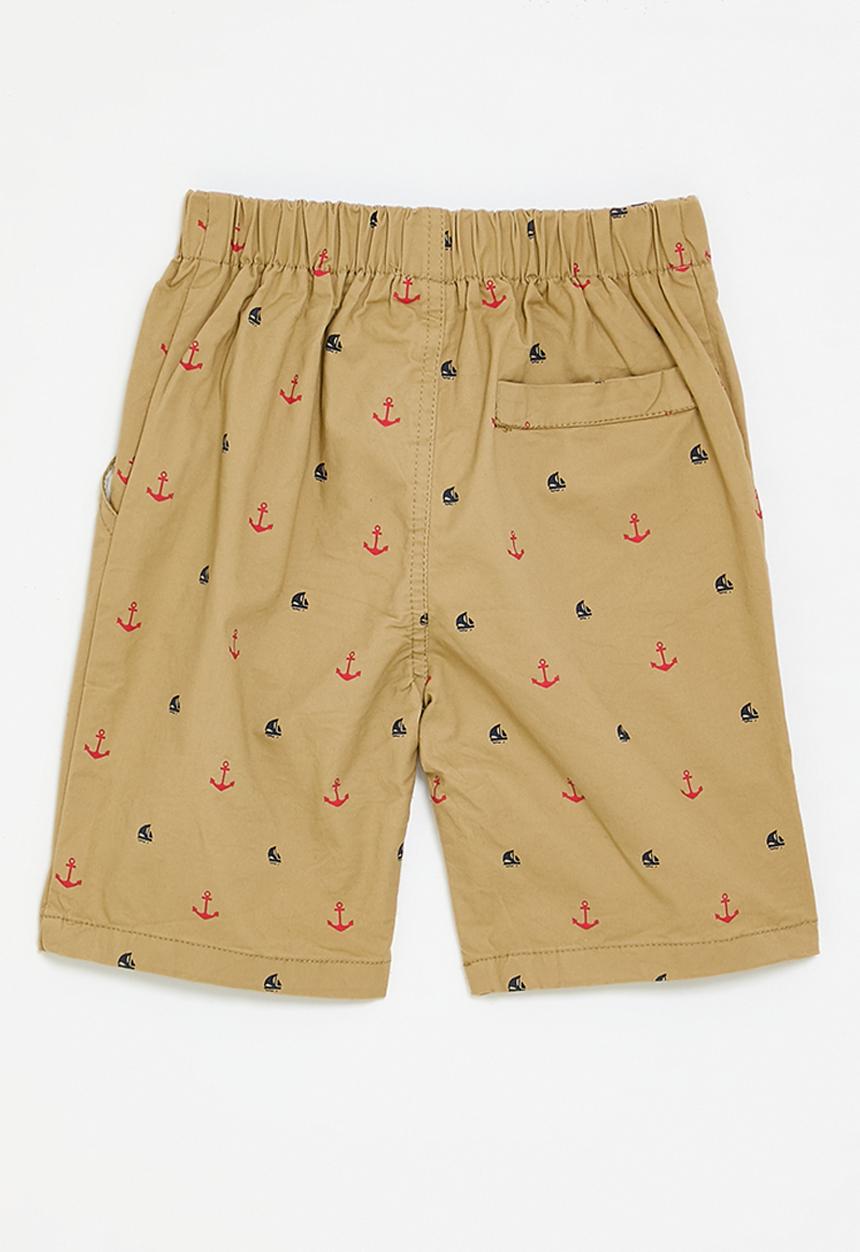Pop Candy - Printed chino shorts - brown