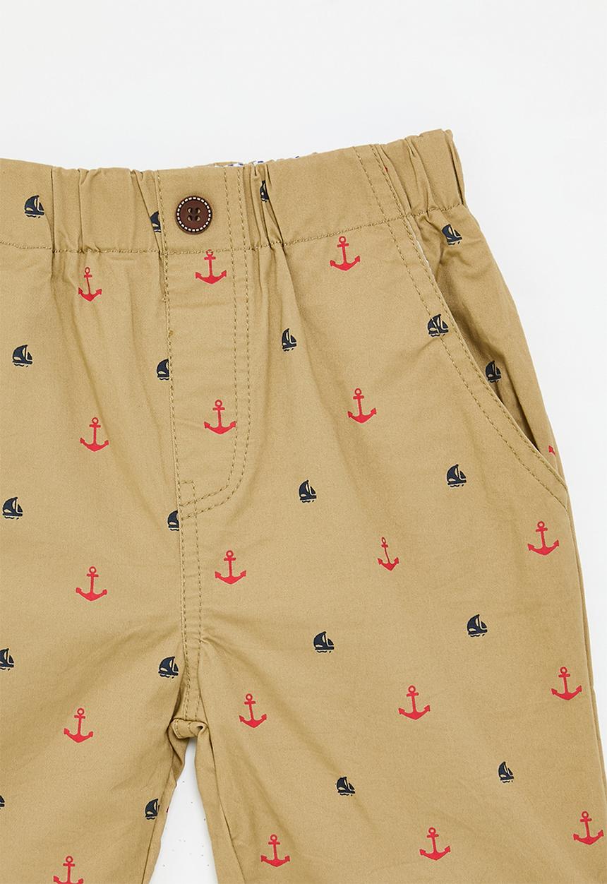 Pop Candy - Printed chino shorts - brown