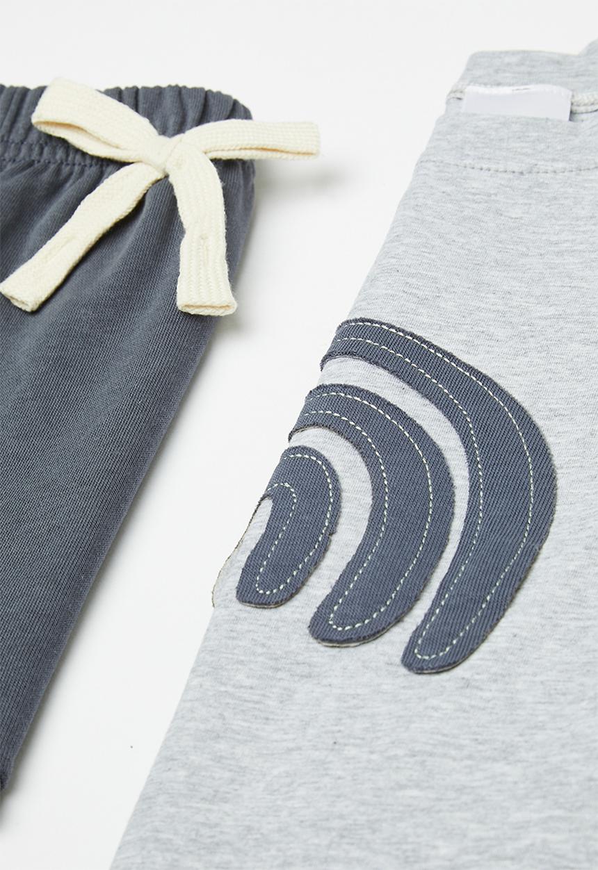 Pop Candy - Tee & shorts set - grey/navy/rainbow