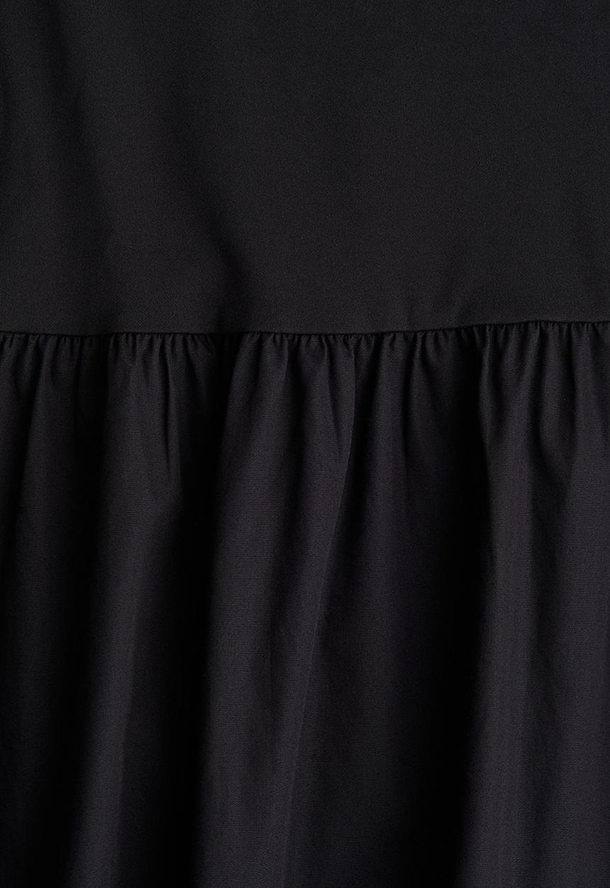 H&M - Short-sleeved maxi dress - black