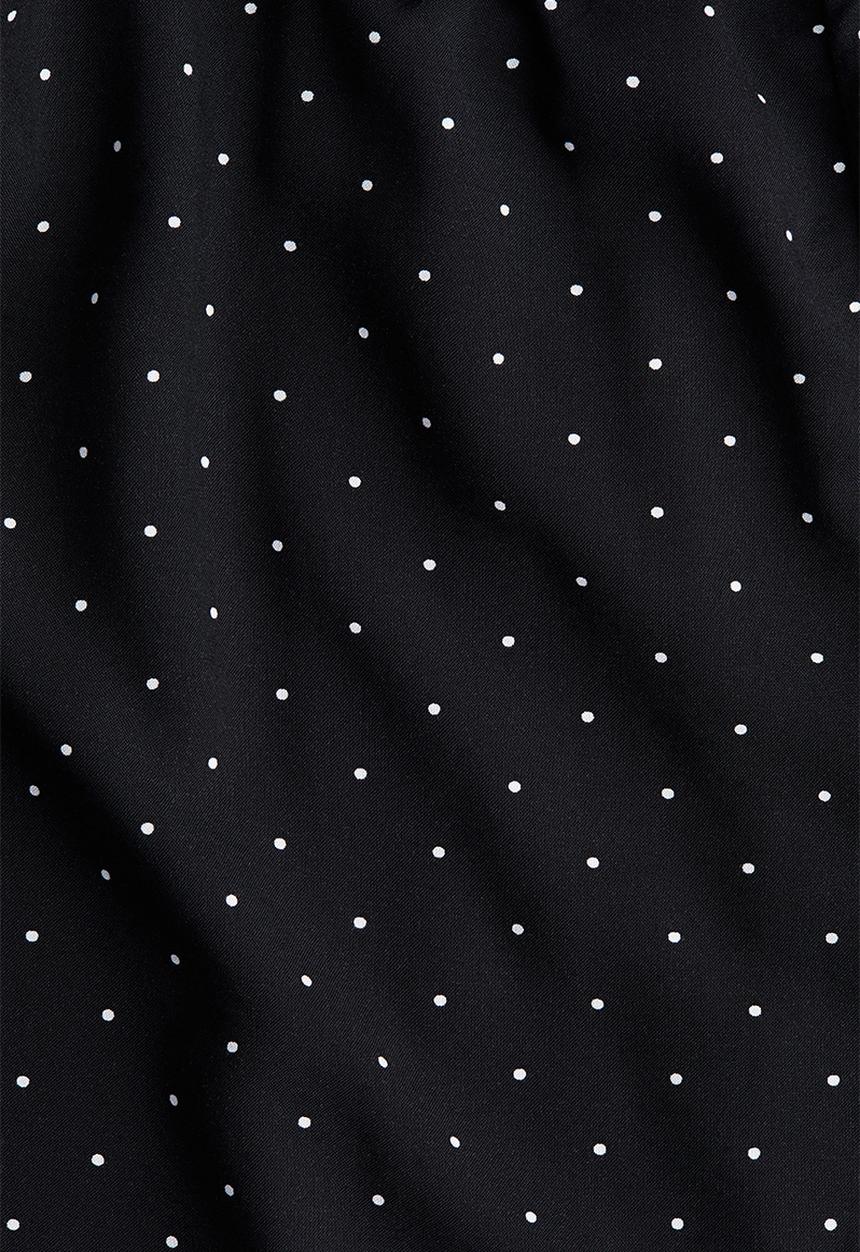 H&M - Tie-back playsuit - black/spotted