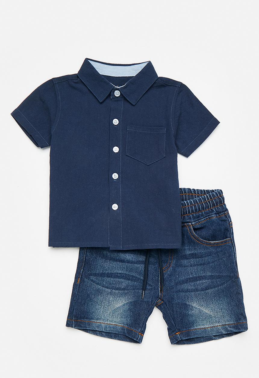 Pop Candy - Shirt & short set - navy
