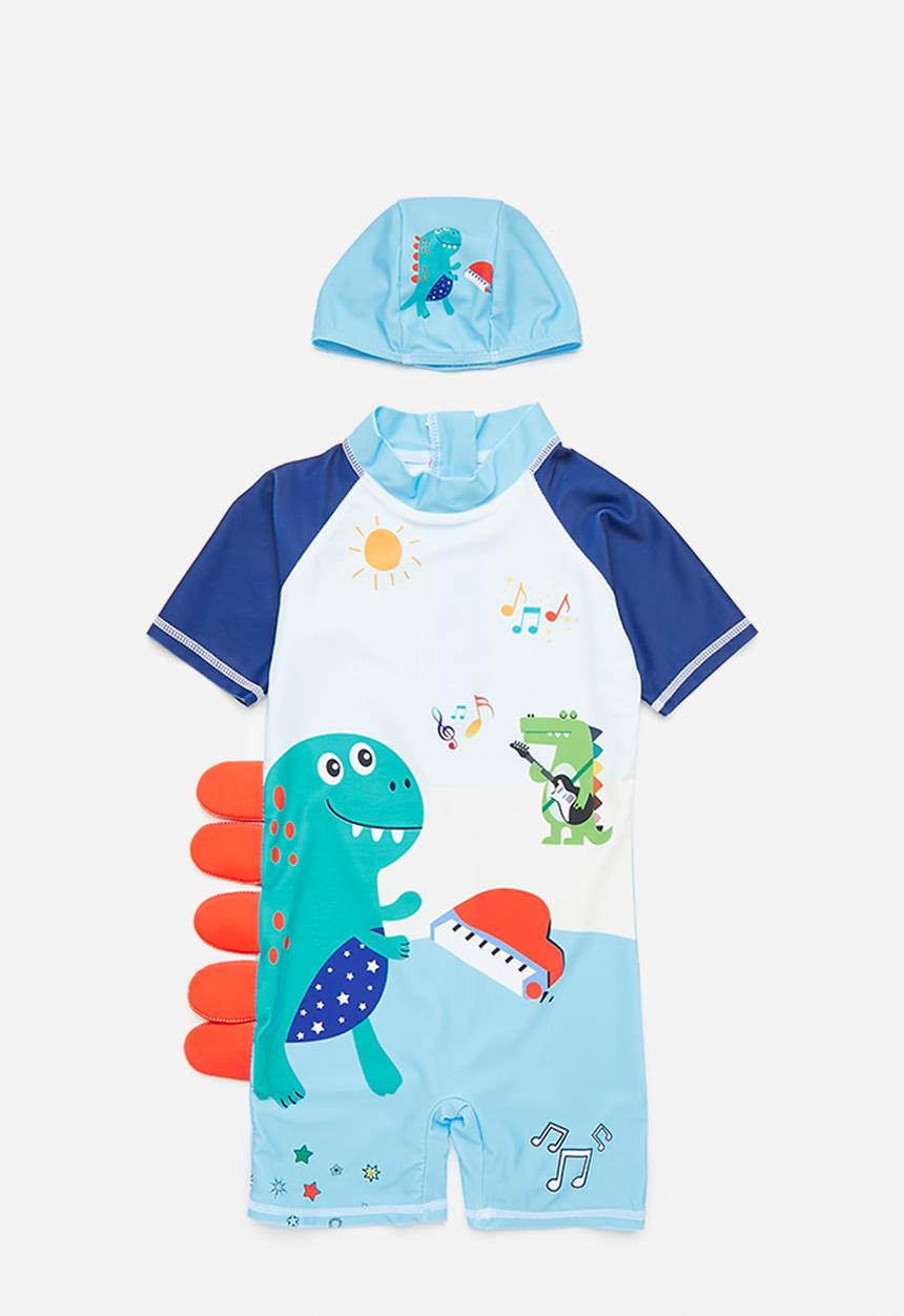 Pop Candy - Dino swimsuit - blue/multi