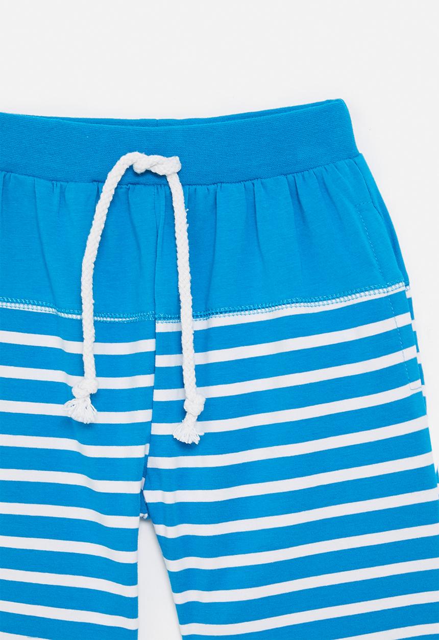 Pop Candy - Stripe shorts - blue & white