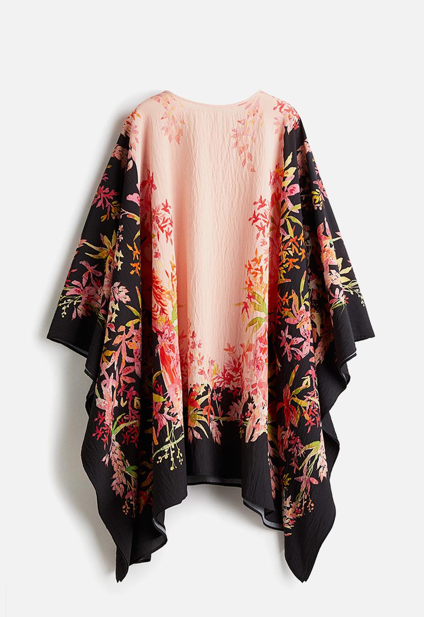 H&M - Printed kaftan dress - light pink/floral