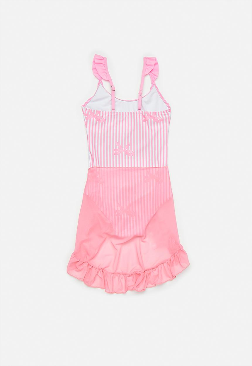 Pop Candy - Bikini and sarong set - pink/white/stripes
