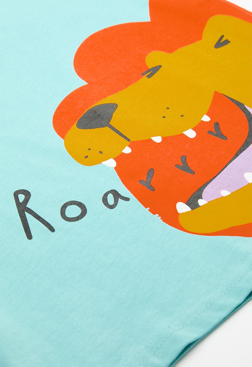 Pop Candy - Tee & short set - blue & orange