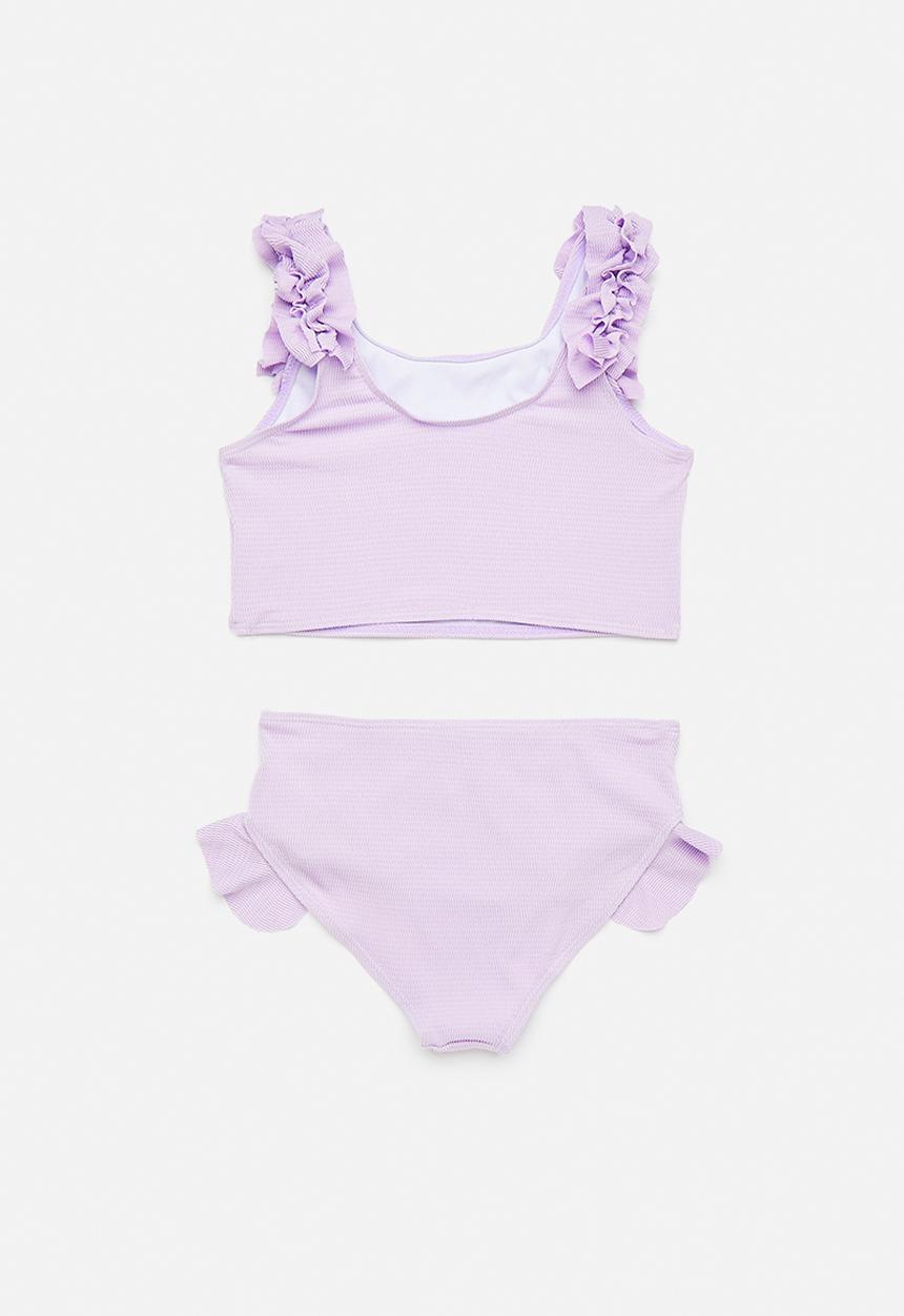 Pop Candy - 2 Piece frill detail bikini set - lilac