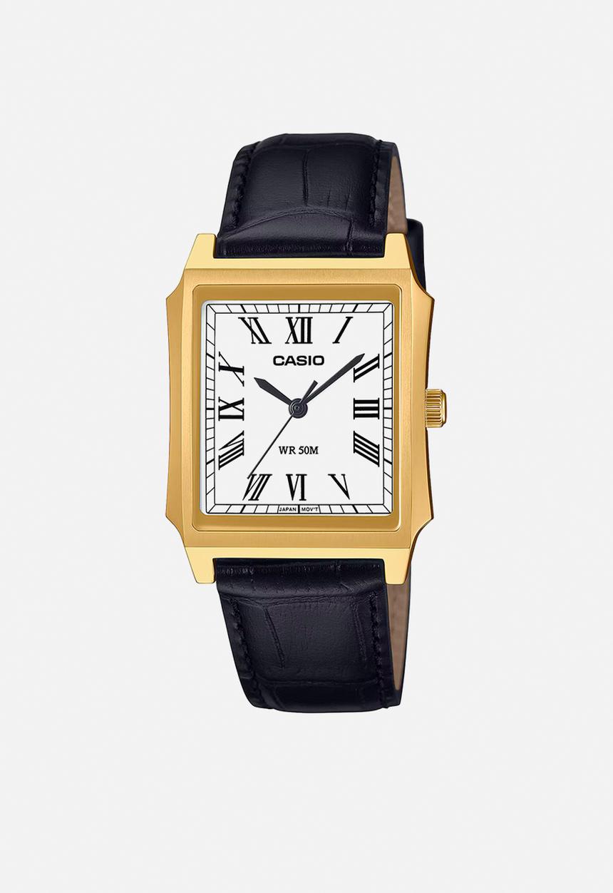 Casio - Casio Analog - Gold Black Leather