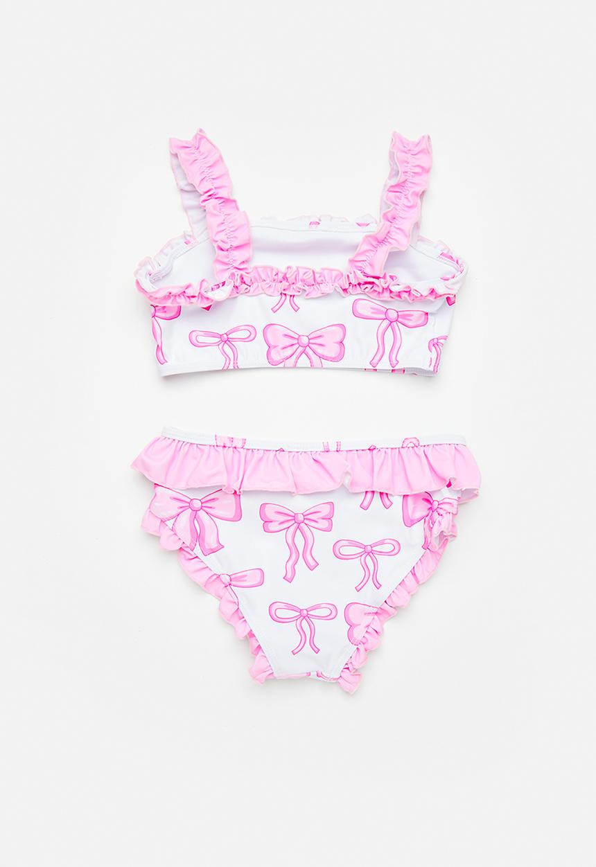 Pop Candy - Bow print bikini set - white/pink