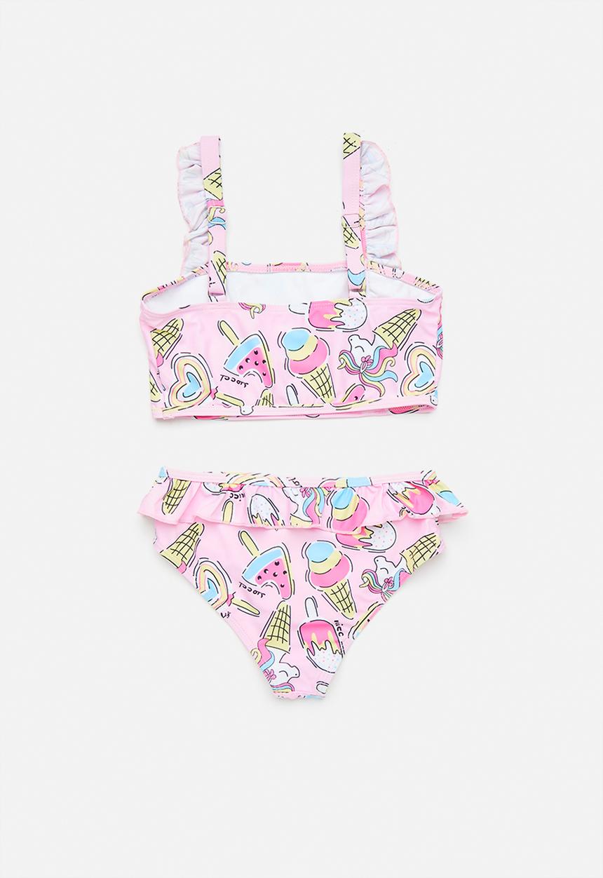 Pop Candy - 2 Piece frill detail bikini set - ice cream