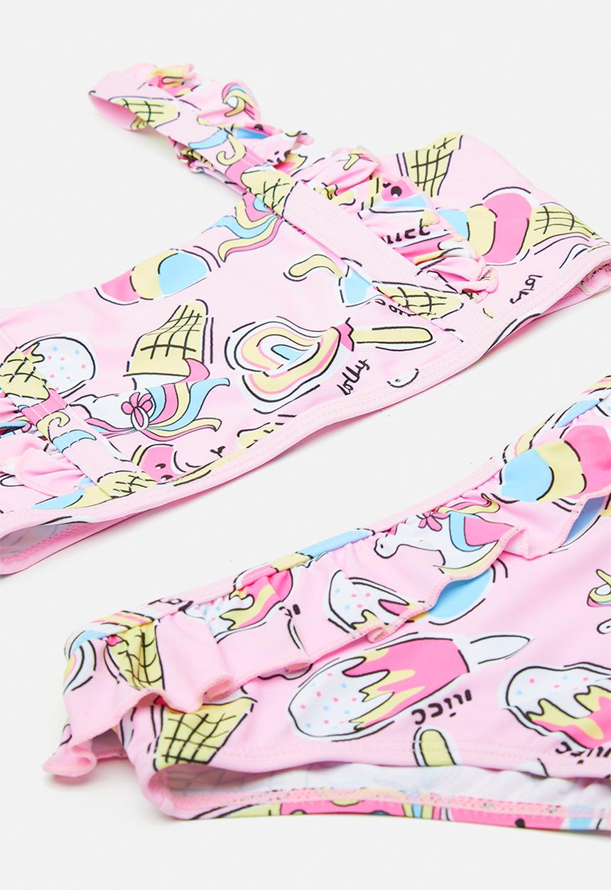 Pop Candy - 2 Piece frill detail bikini set - ice cream