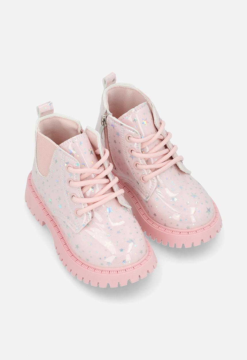 Pop Candy - Metallic star aop boot - pink