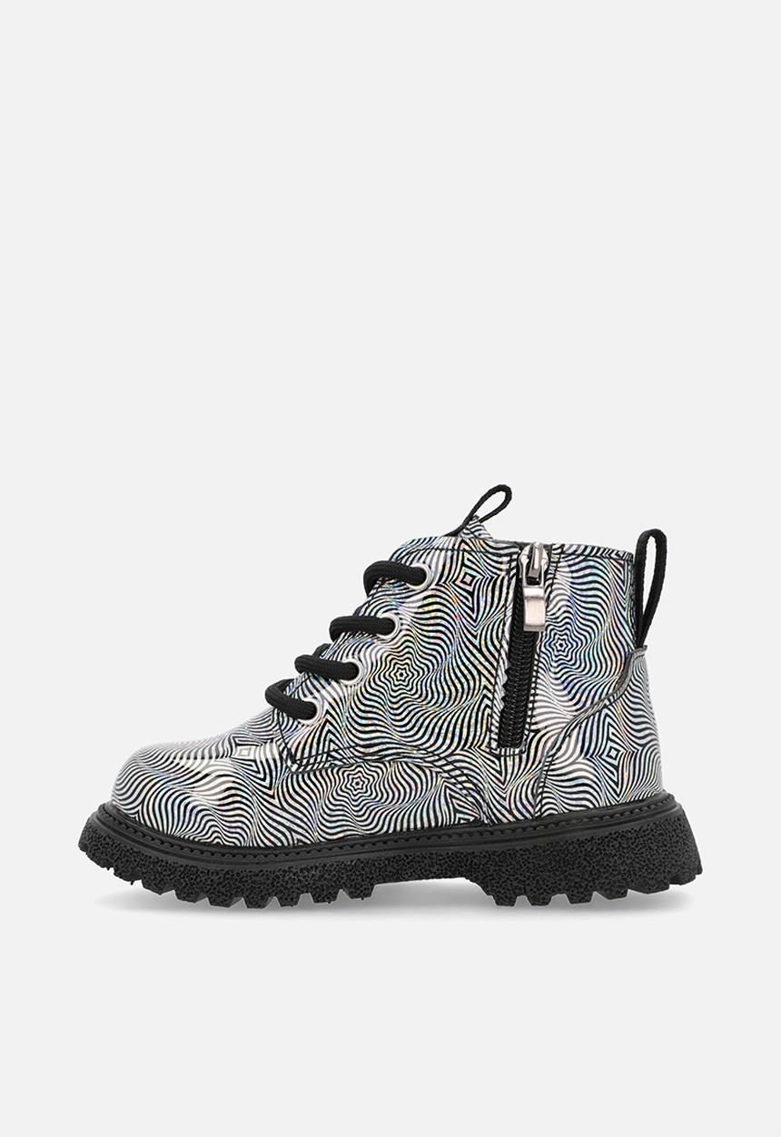 Pop Candy - Glitter boots - silver/black