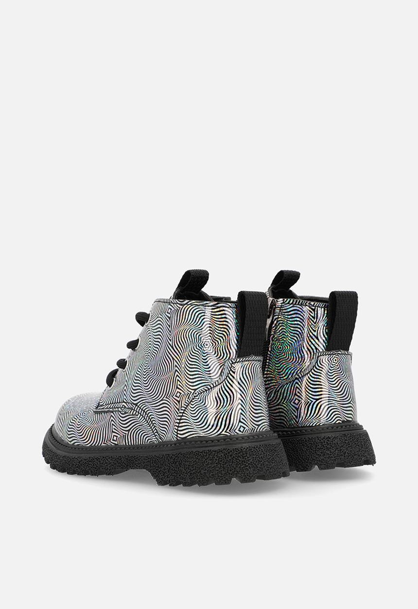 Pop Candy - Glitter boots - silver/black