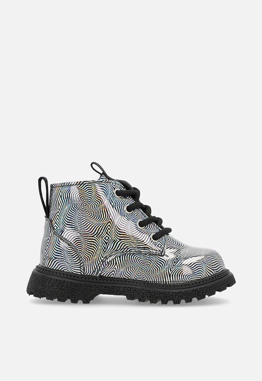 Pop Candy - Glitter boots - silver/black