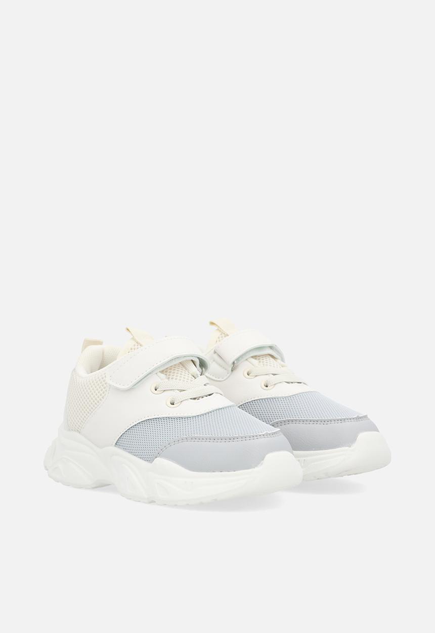 Pop Candy - Colour block lace up sneakers-blue & white