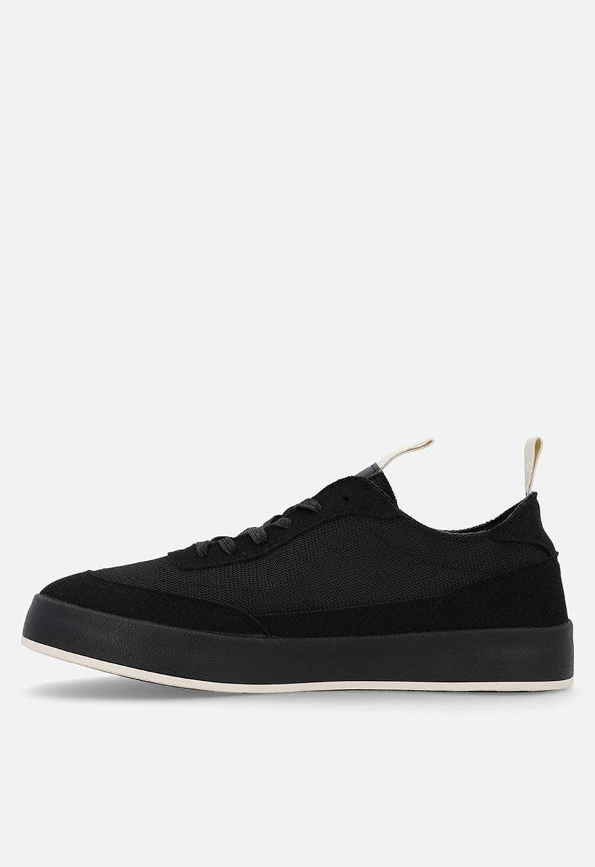 POLO - Textured court sneaker - black