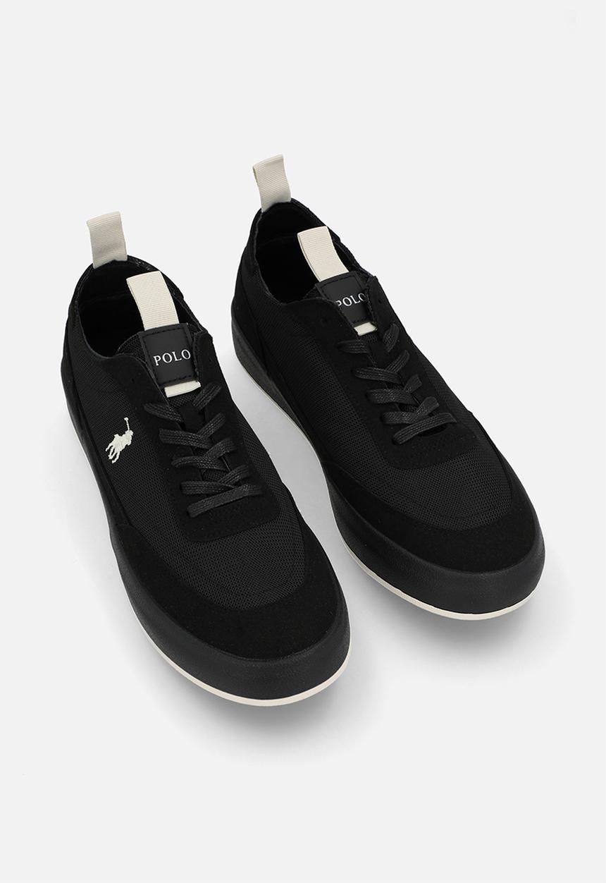 POLO - Textured court sneaker - black