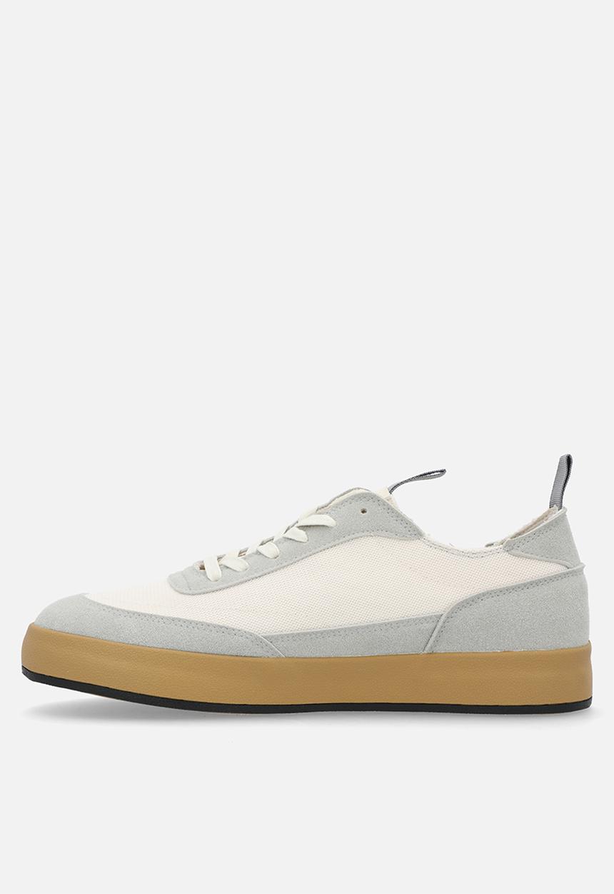 POLO - Textured court sneaker - off white