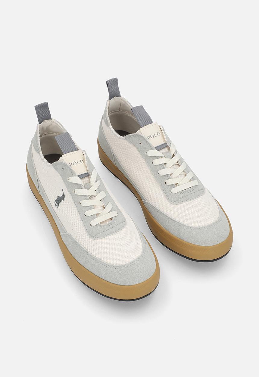 POLO - Textured court sneaker - off white