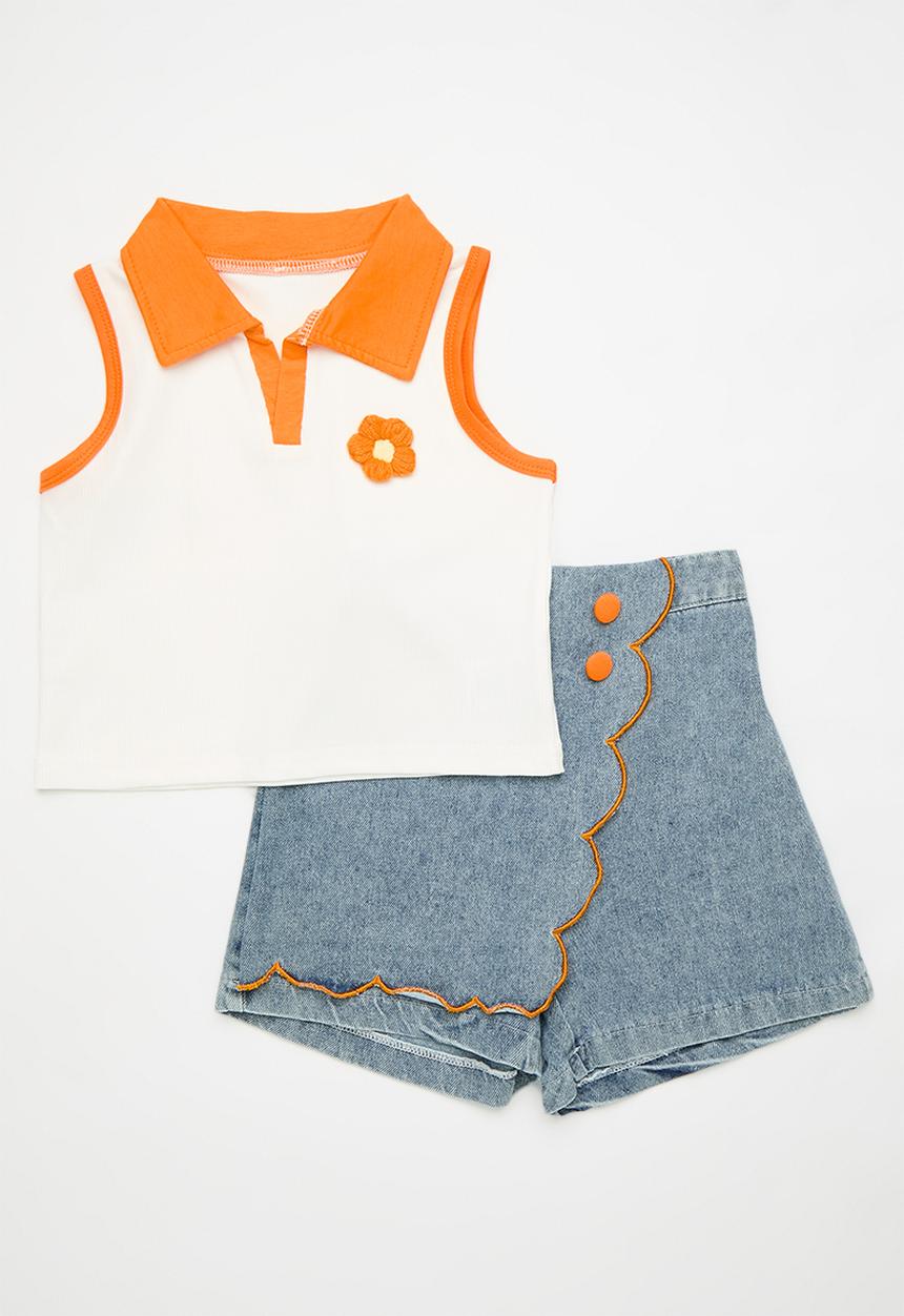 Pop Candy - Sleeveless golfer & skort set - multi