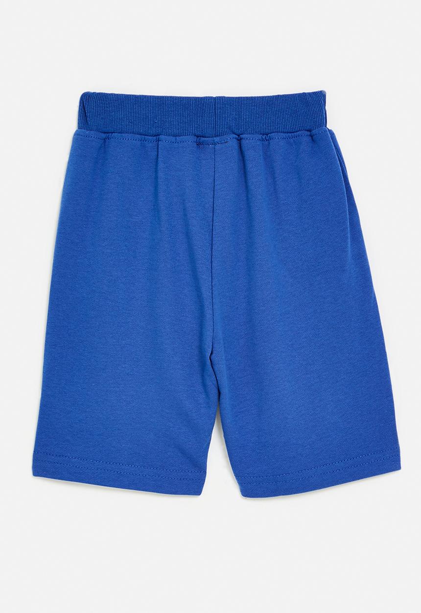 Pop Candy - Embroidery pelican shorts - royal blue